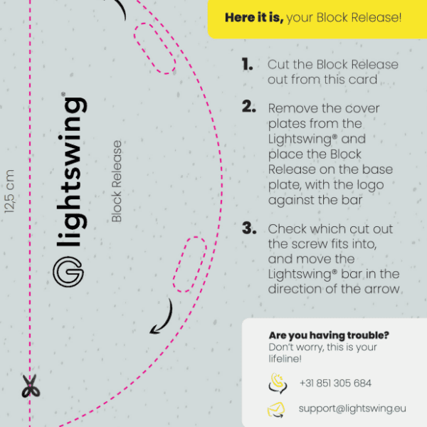 Schalten Sie Ihren Lightswing® mit dem – Block release